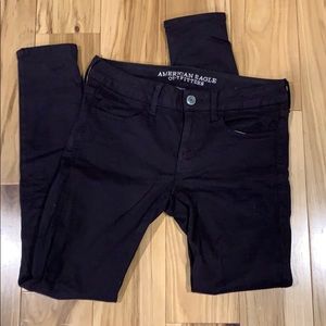 American Eagle super stretch dark purple jeans